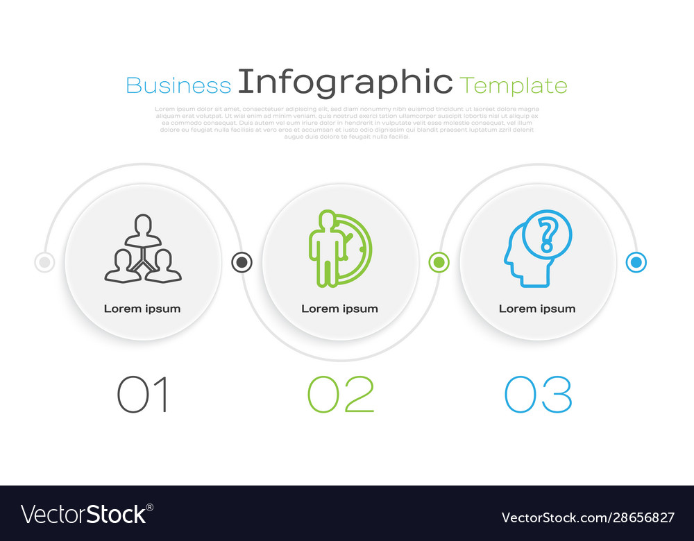 Set line project team base time management vector image Set line project team base time management