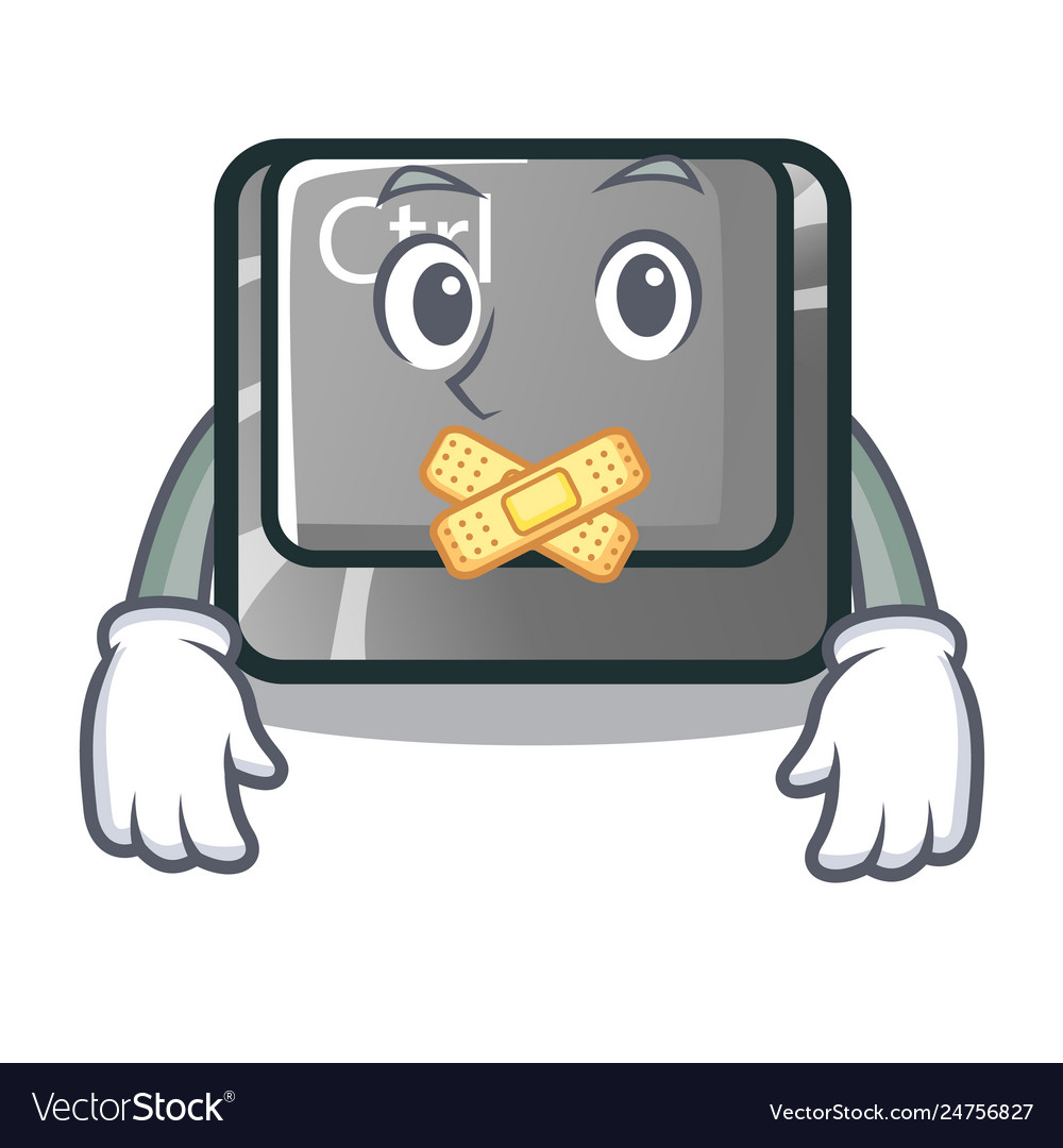 Silent ctrl button on cartoon keyboard