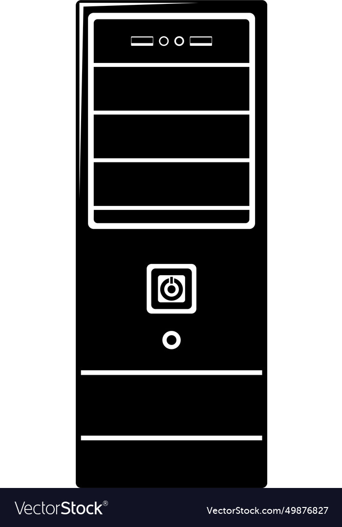 System unit icon in flat style