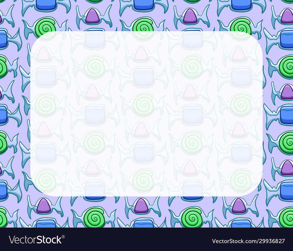 White copy space on candies in transparent pattern