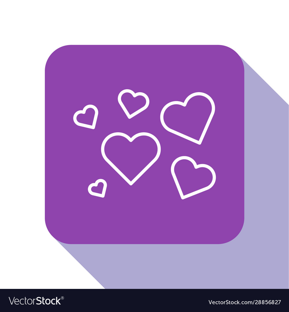 White line heart icon isolated on background vector image White line heart icon isolated on background