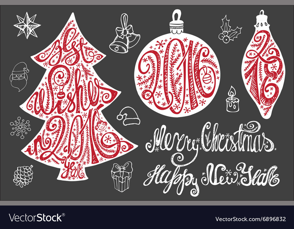 Christmas Lettering & Festive Elements 2016