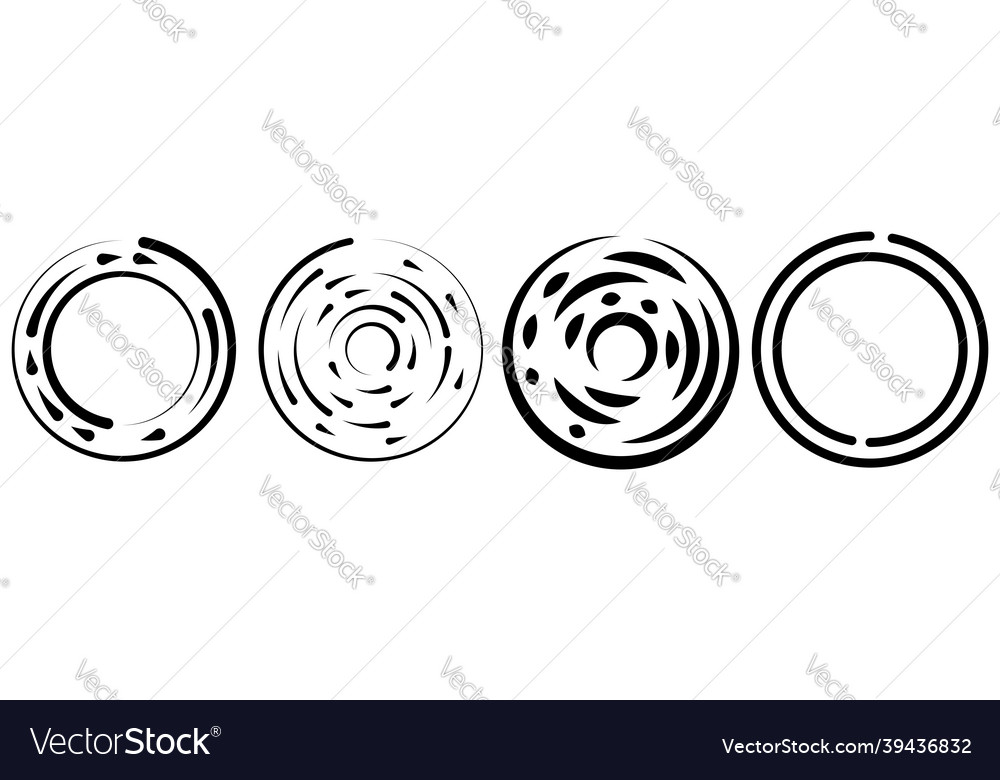 Circular concentric segmented circles rings Vector Image Circular concentric segmented circles rings