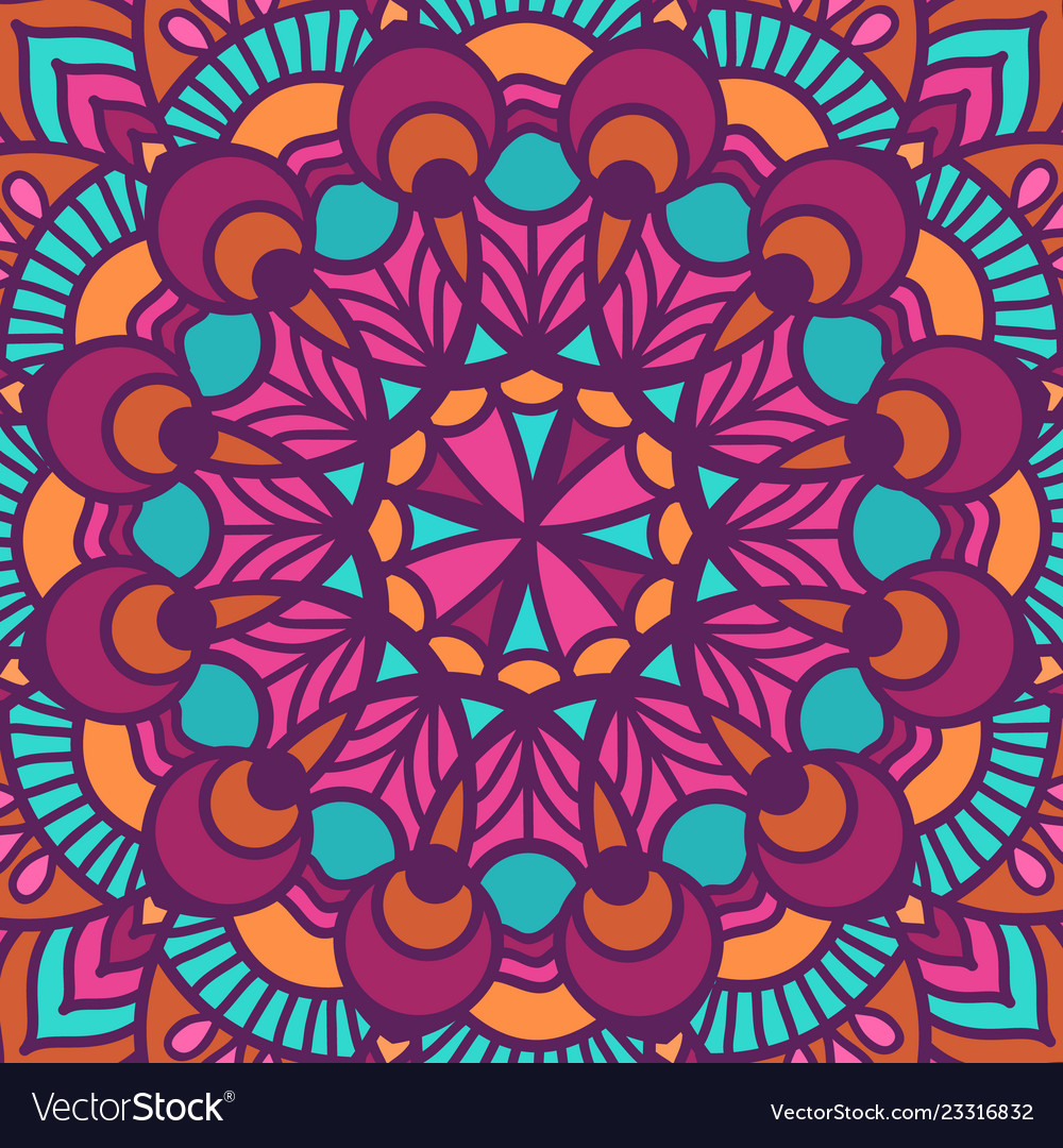 Color circular pattern in the square vector image Color circular pattern in the square