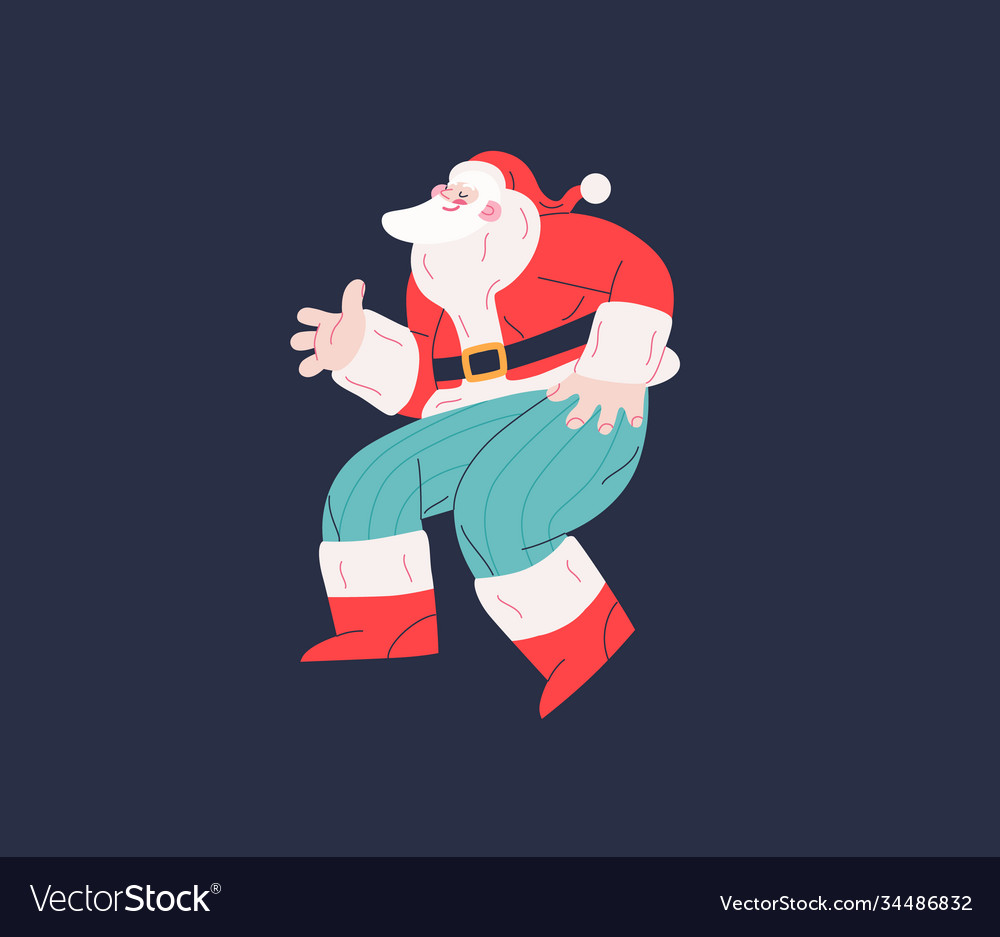 Tanzen santa - Weihnachten und Neujahrsfeier vector image Tanzen santa - Weihnachten und Neujahrsfeier
