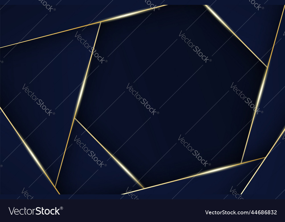 Elegant layered shape background with golden lines