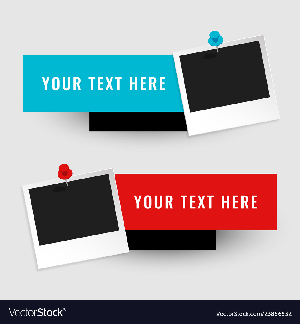 Empty photo frame with text space