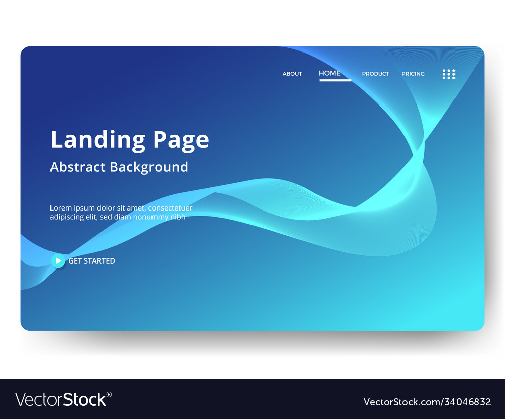 Fluid colorful abstract landing page background