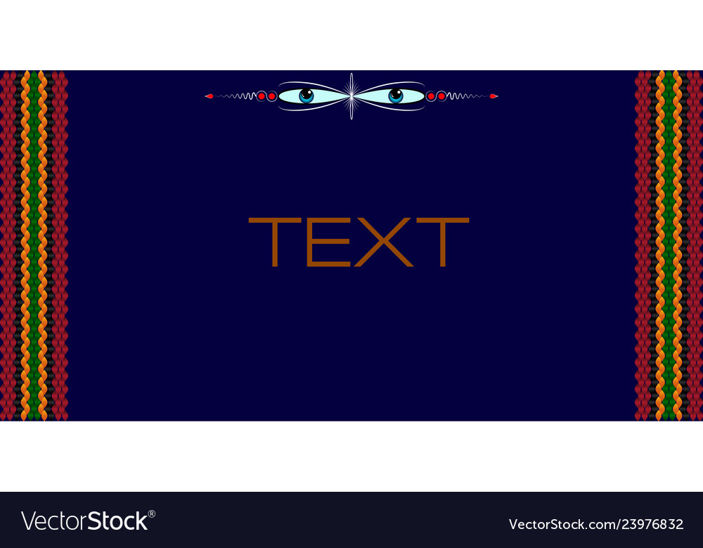 Frame for text with a pattern on bedouin fabric