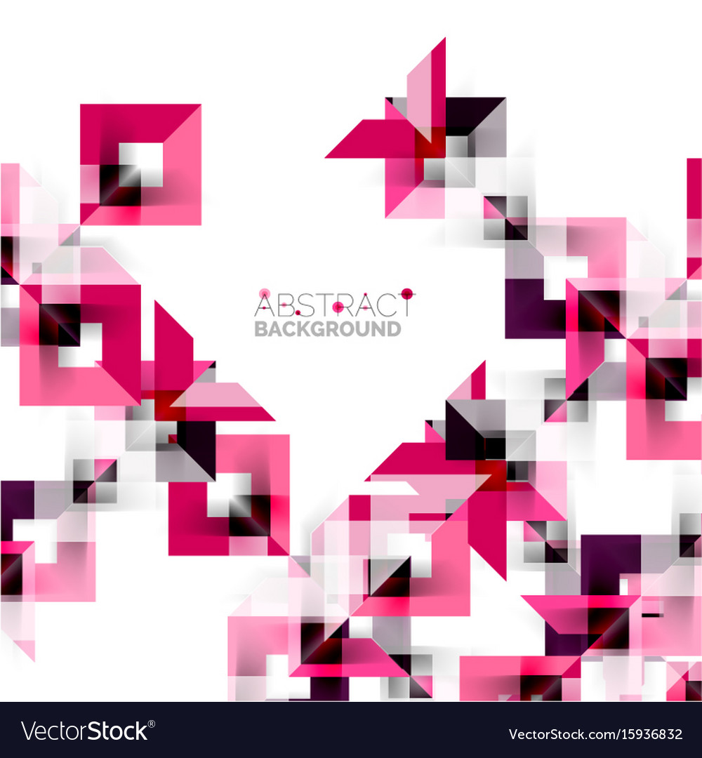 Geometric Square Pattern - White Background