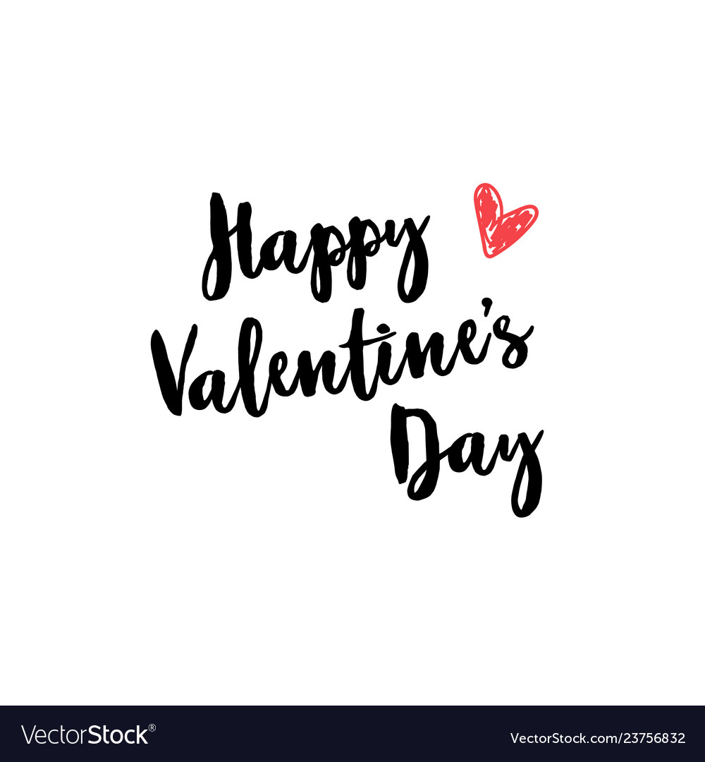 Happy valentines day concept holiday typography Vector Image