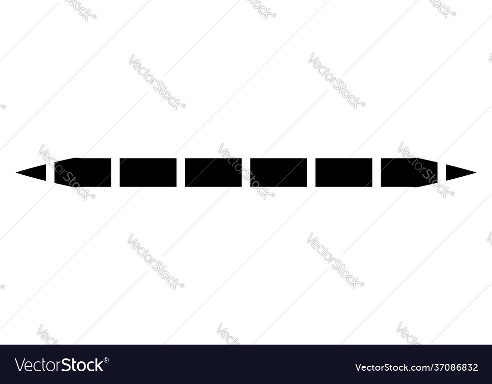 Horizontal dashed segmented lines design shape vector image Horizontal dashed segmented lines design shape