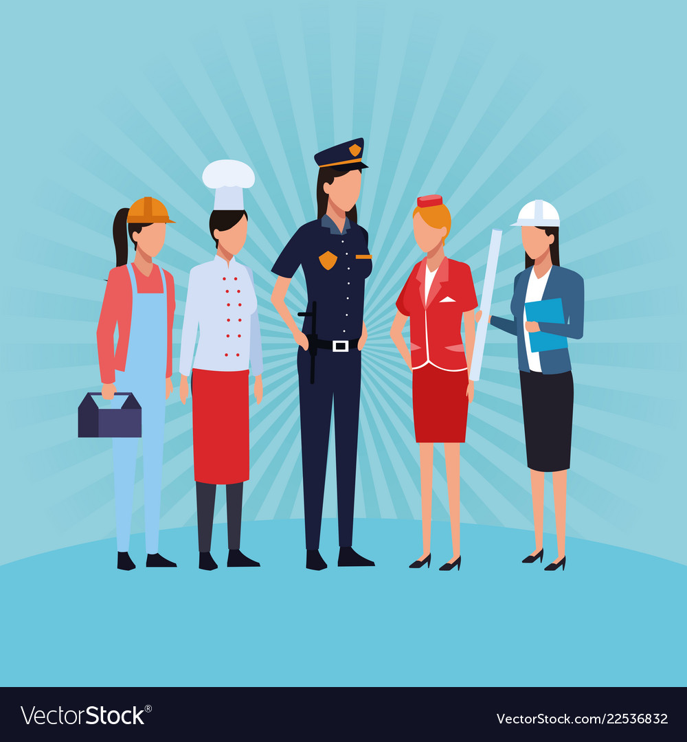 Job and workers Royalty Free Vector Image - VectorStock