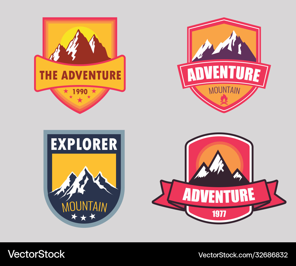 Logo mountain Royalty Free Vector Image - VectorStock