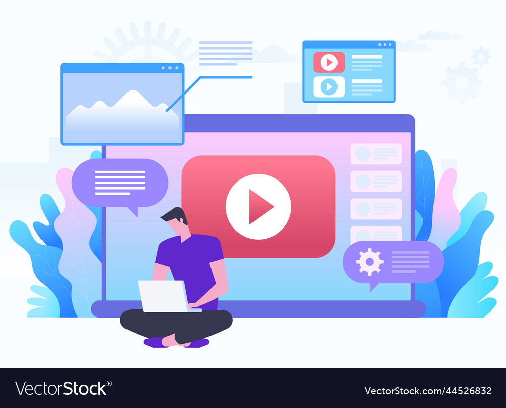 Online network blog web media social networking vector image Online network blog web media social networking