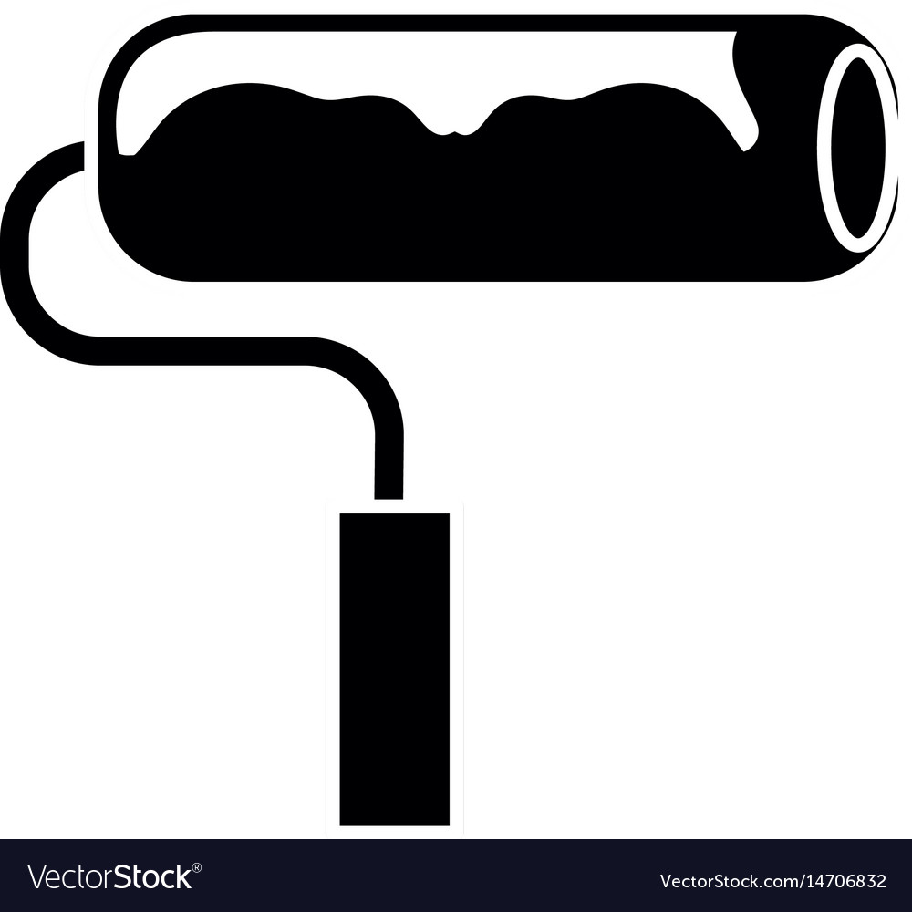 Paint roll icon Royalty Free Vector Image VectorStock