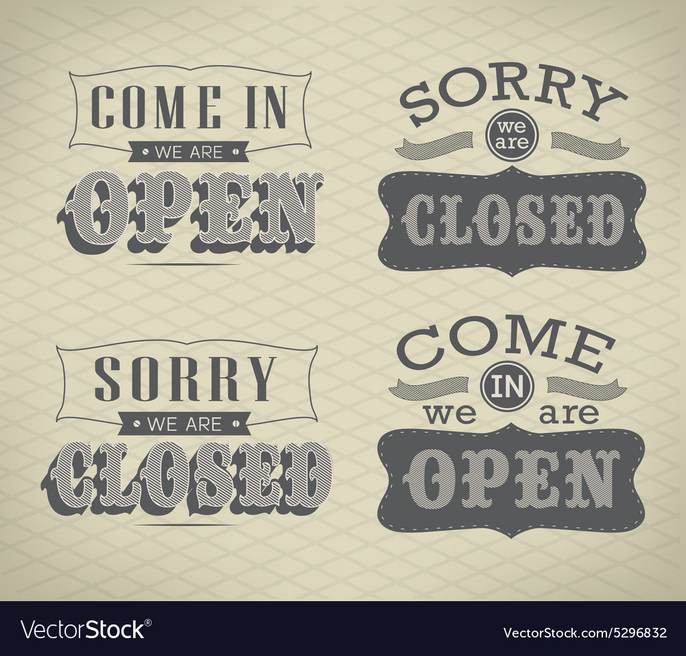 Retro open. Retro sign png.