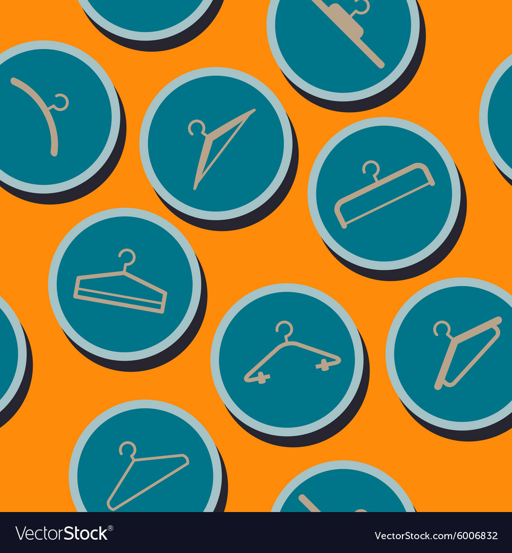 Seamless background with hangers Royalty Free Vector Image