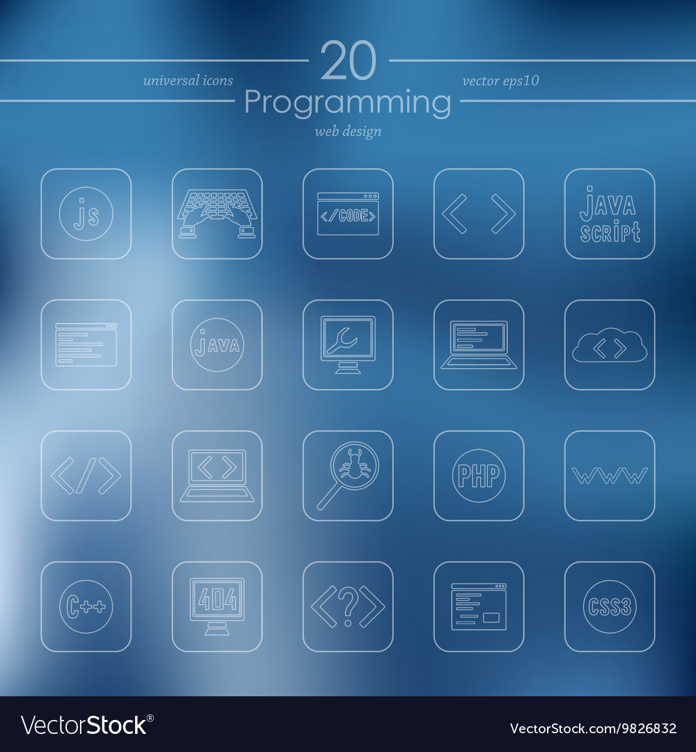 Set of programming icons