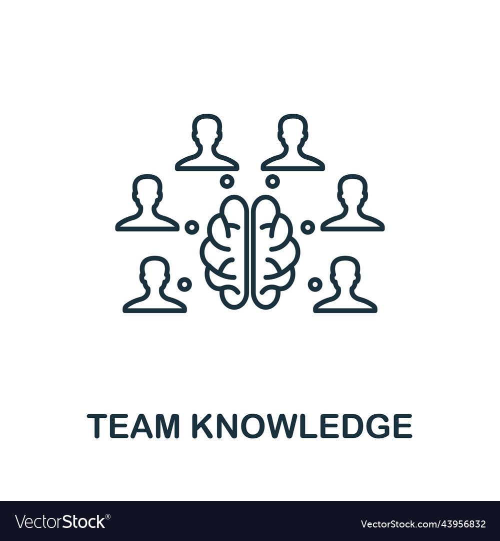 Team knowledge icon simple element from agile vector image Team knowledge icon simple element from agile