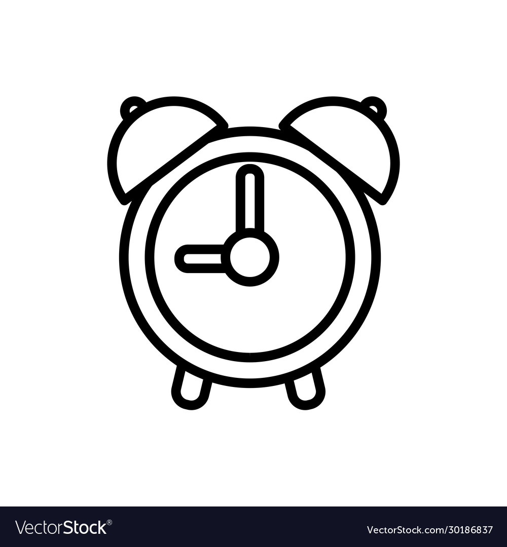 Alarm clock line style icon
