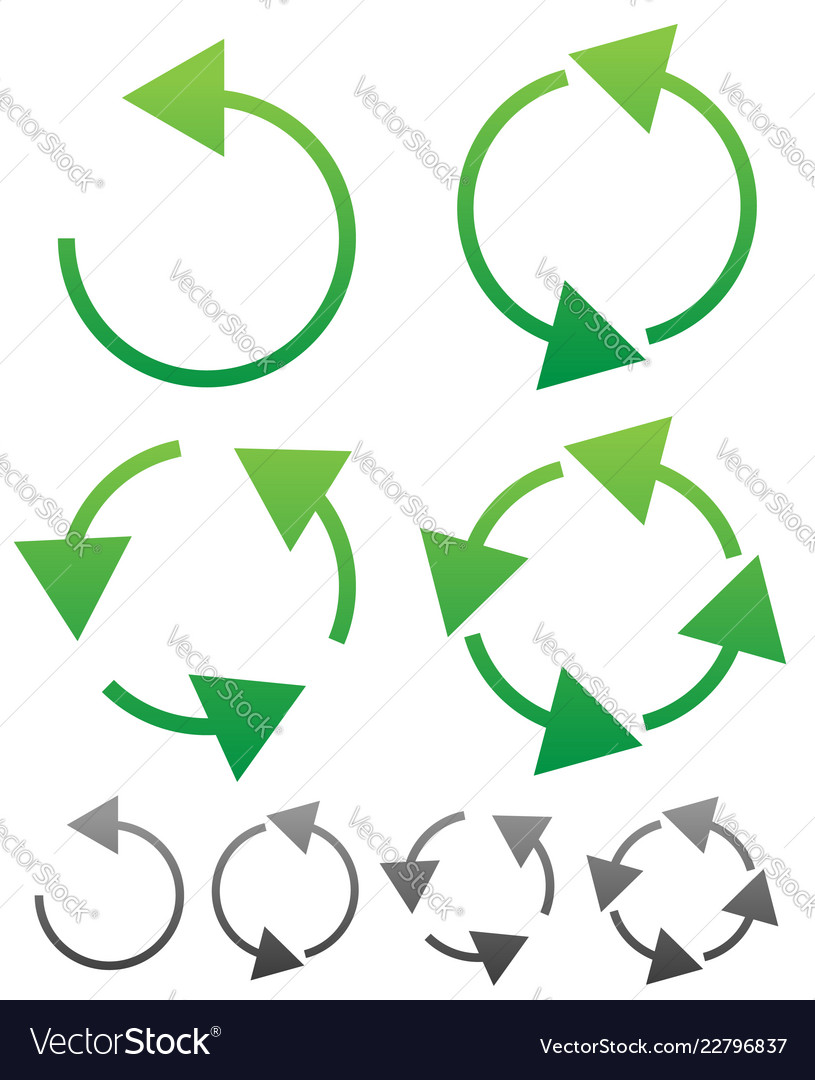 Arrow element for circulation loop restart vector image Arrow element for circulation loop restart