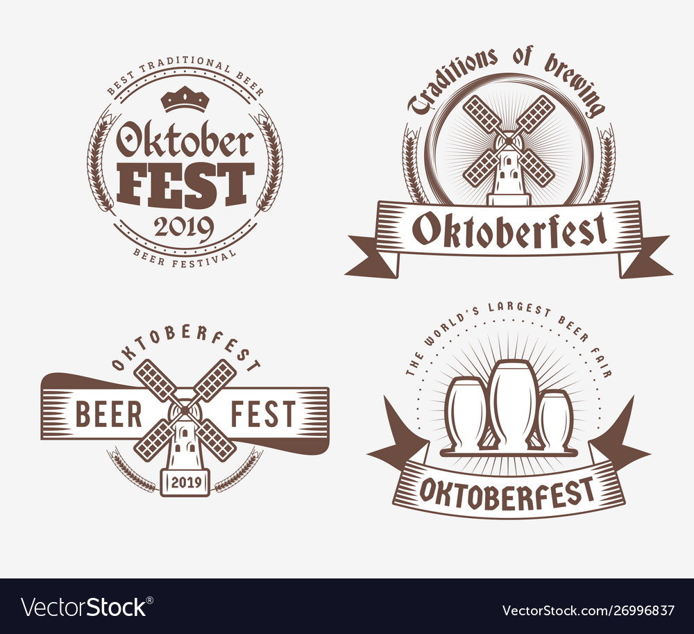 Bier Festival oktoberfest Feste Set vector image Bier Festival oktoberfest Feste Set