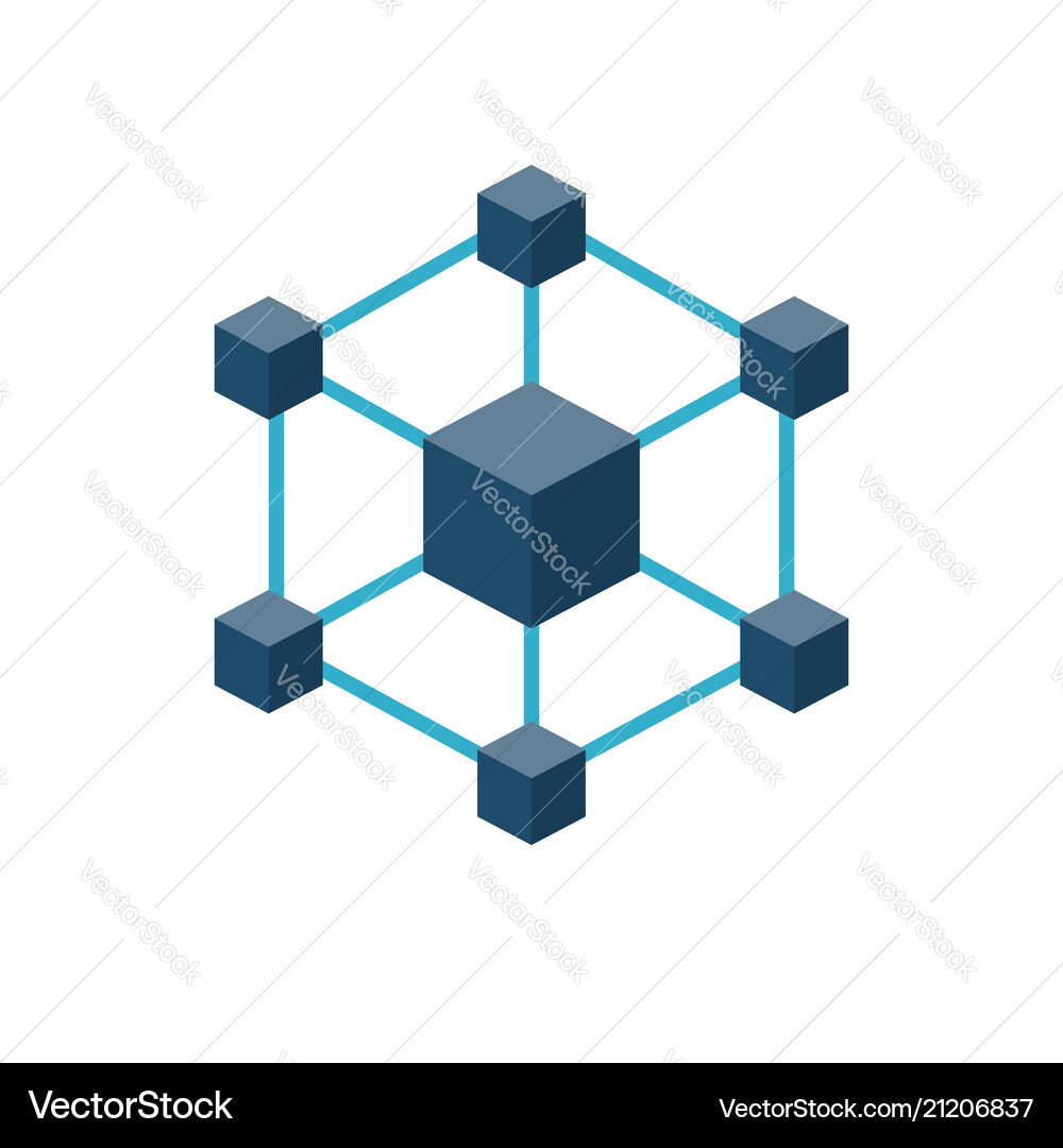 Blockchain icon Royalty Free Vector Image - VectorStock