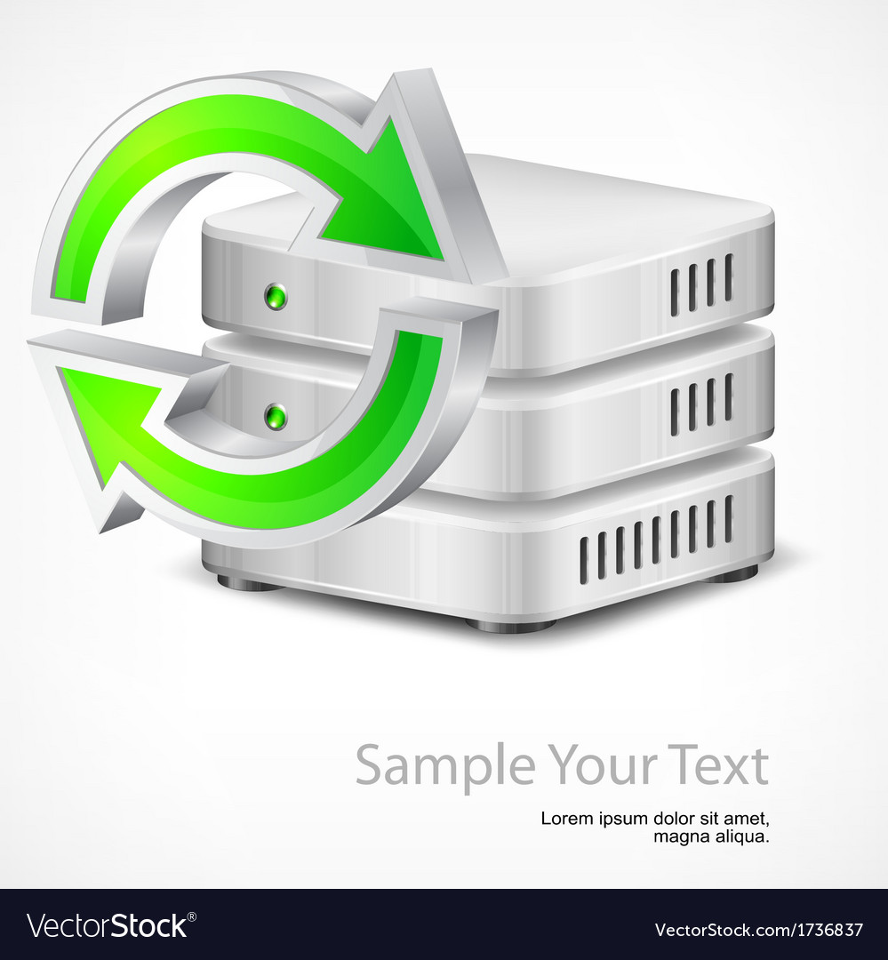 Database with round arrow