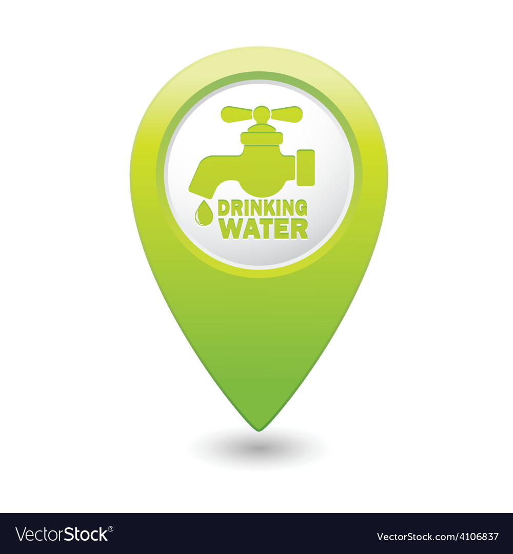 Drinking water green map pointer