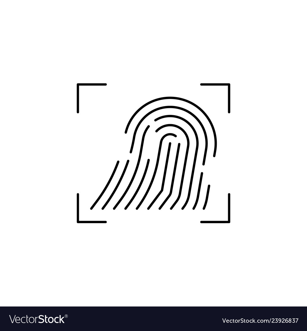 Hacker fingerprint icon on white background can