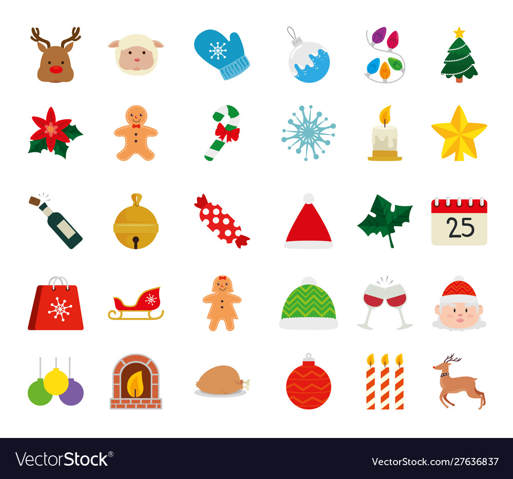Merry Christmas Icon Set