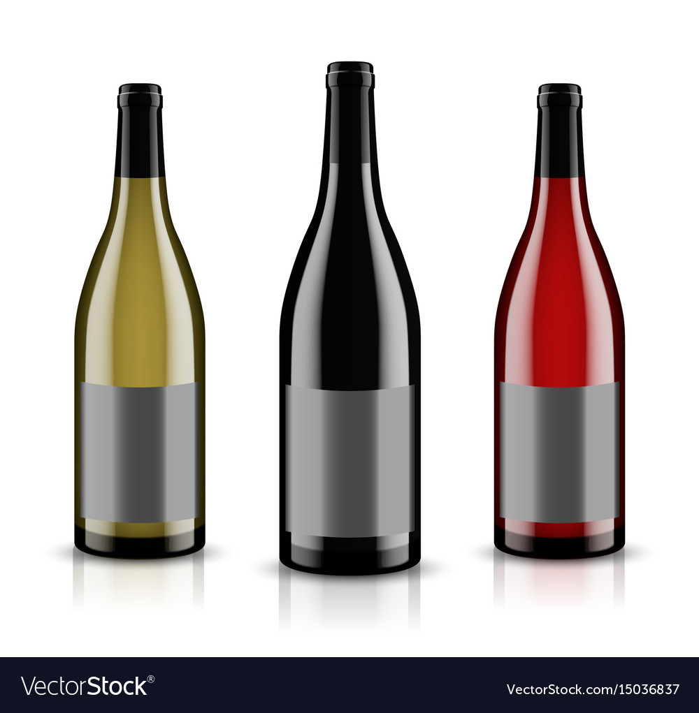 Mockup wine bottle design Royalty Free Vector Image