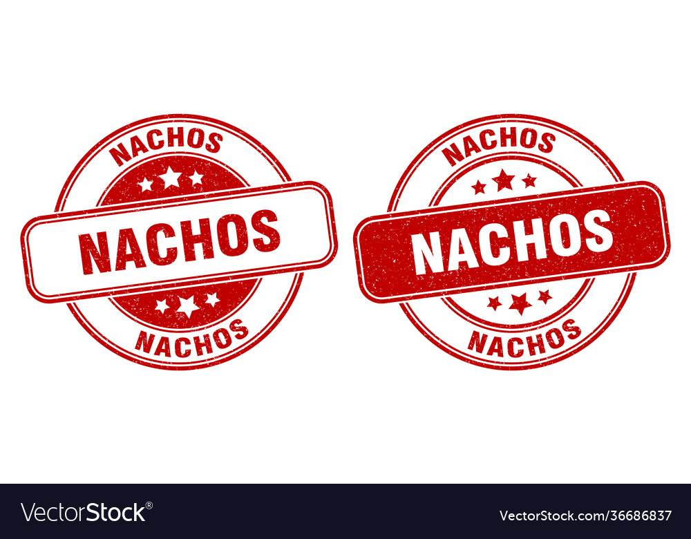 Nachos stamp label round grunge sign