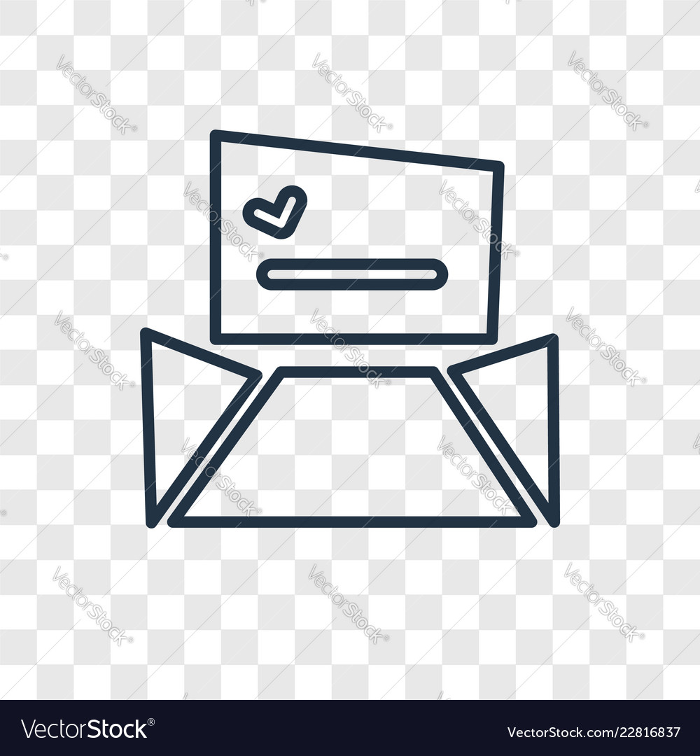 Newsletter concept linear icon isolated vector image Newsletter concept linear icon isolated