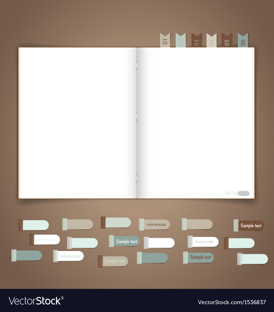 Notebook with reminder note eps10