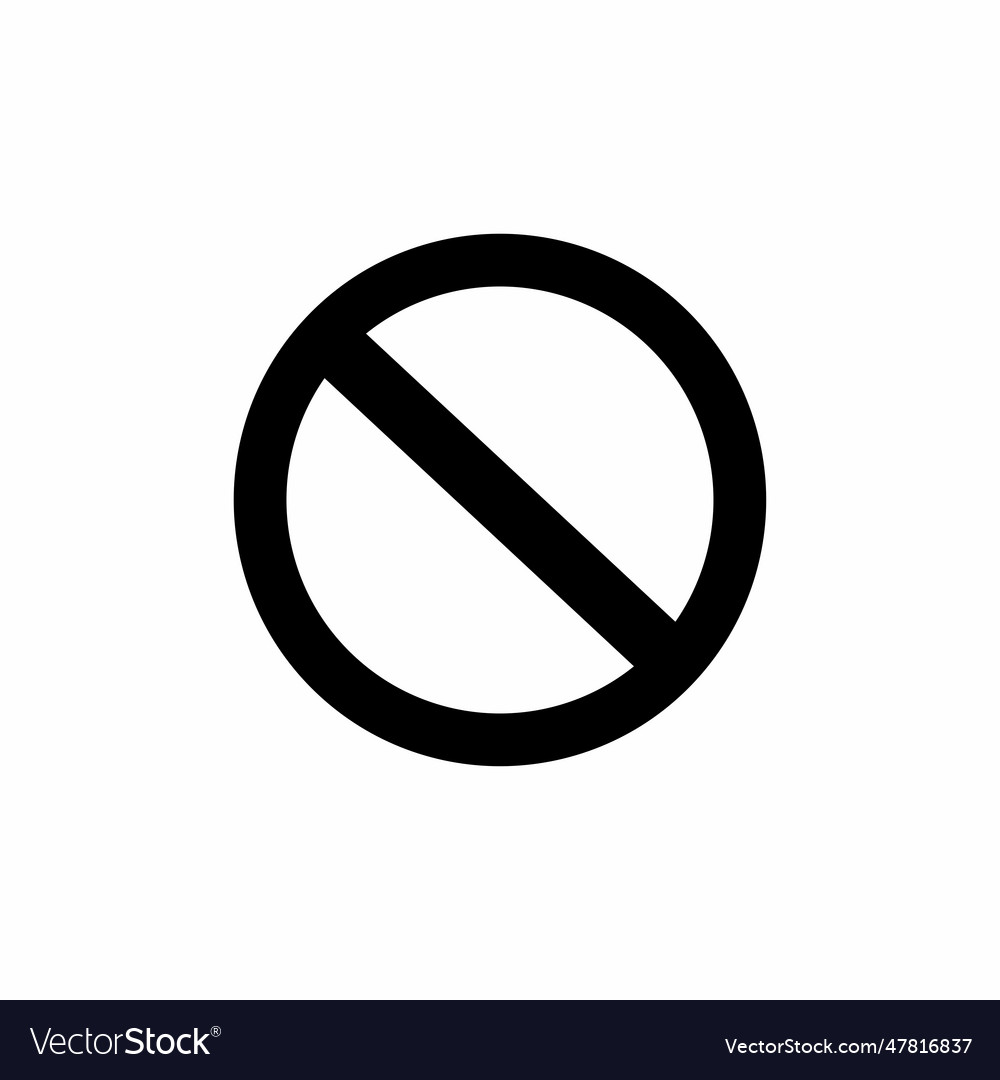 Prohibited symbol icon Royalty Free Vector Image