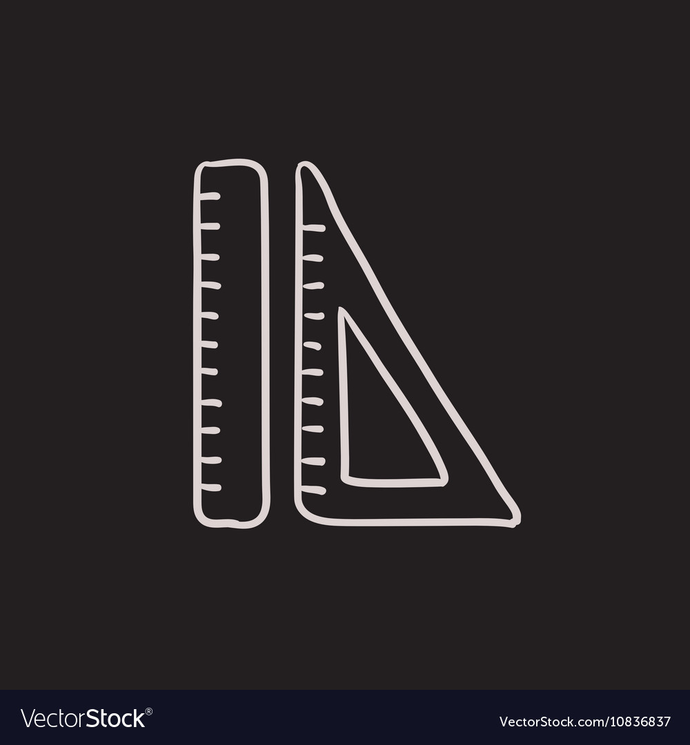 Rulers sketch icon Royalty Free Vector Image VectorStock