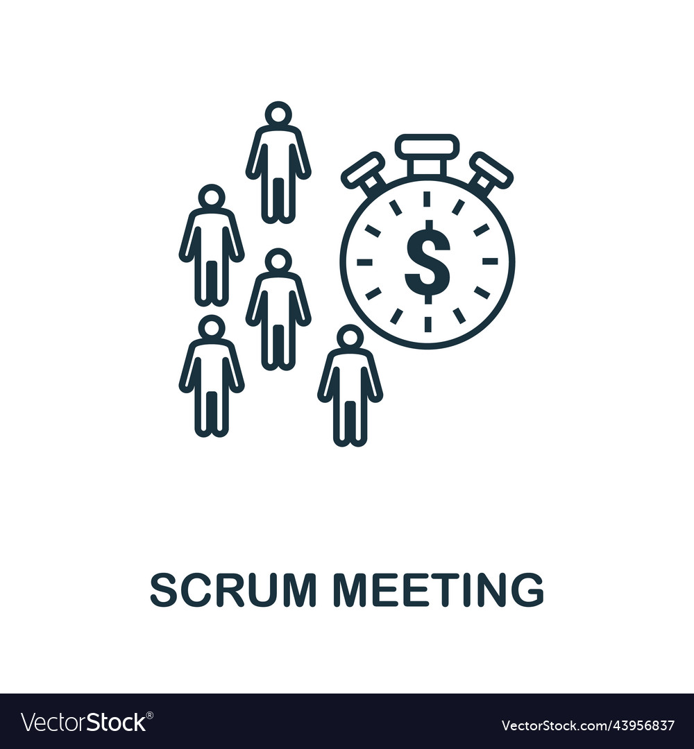 Scrum meeting icon simple element from agile