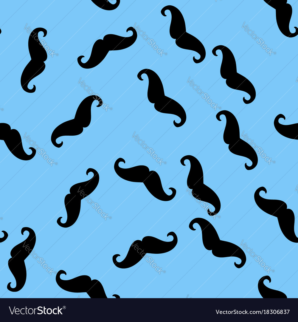 Seamless pattern in a mustache