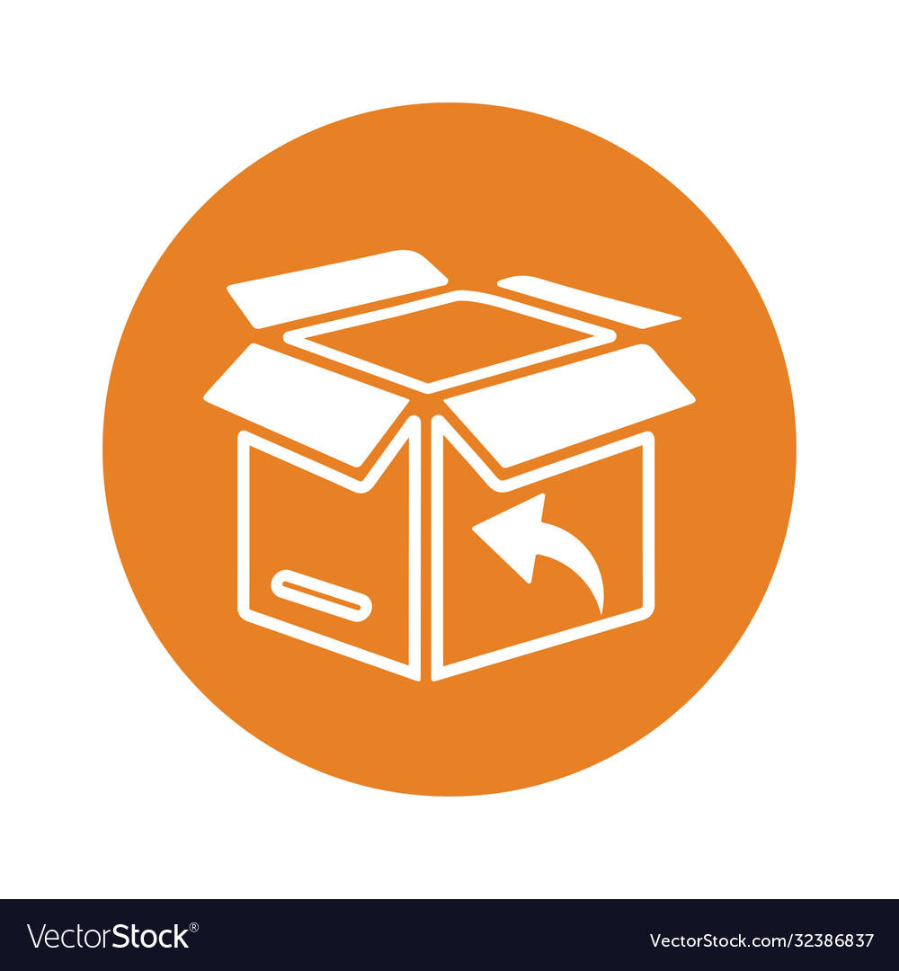 Send back easy parcel return icon design