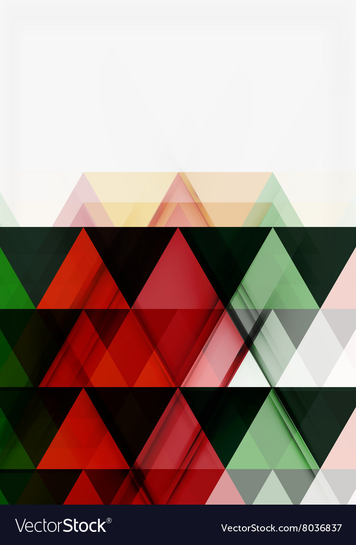 Transparent overlapping triangles on white
