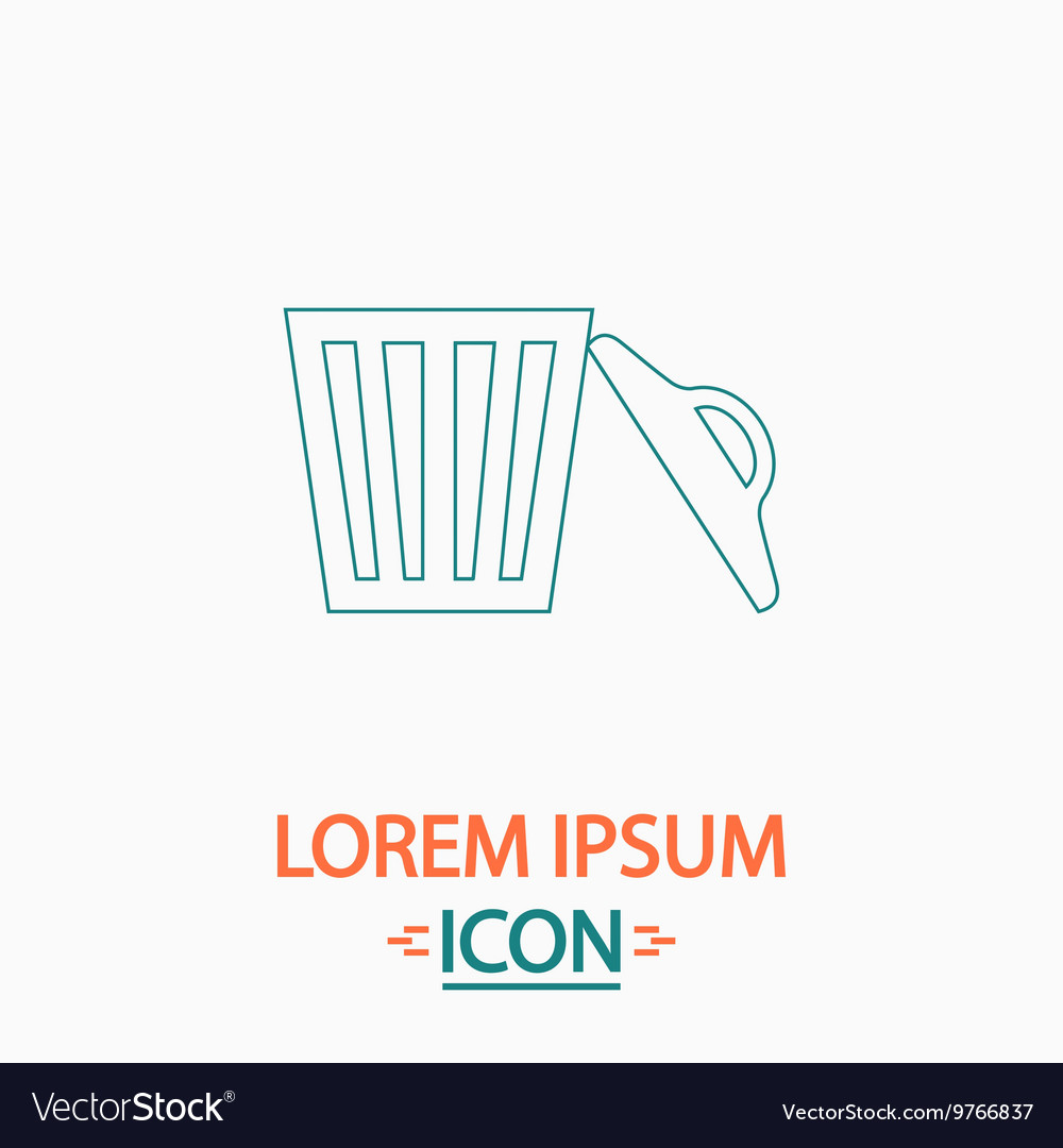 Trash computer symbol vector image Trash computer symbol