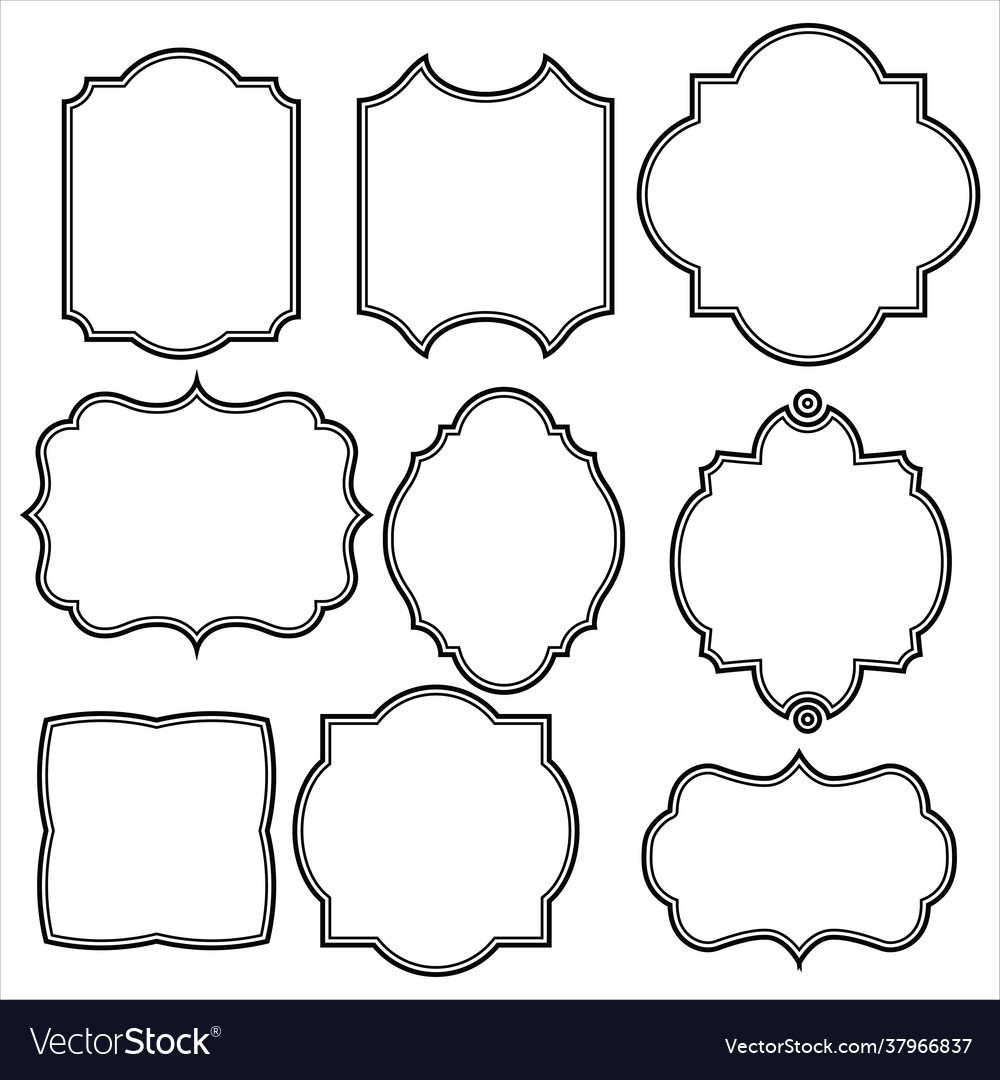 Vintage frames set restaurant bar food bundle re Vector Image