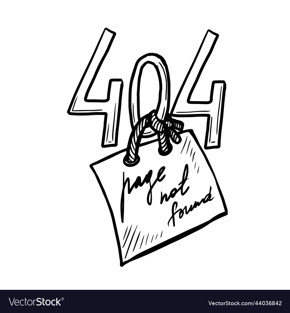 404 error page not found isolated vector image 404 error page not found isolated
