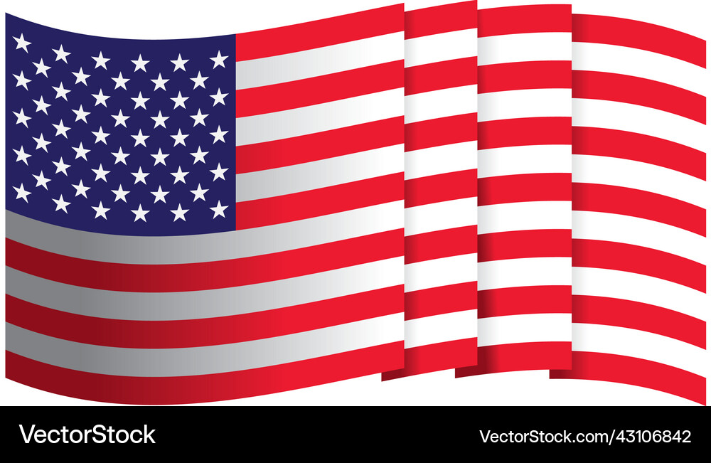 American flag Royalty Free Vector Image - VectorStock