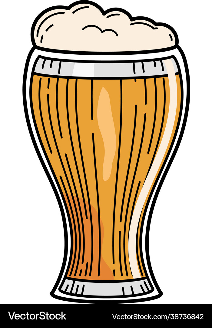 Beer Glass Drink Royalty Free Vector Image Vectorstock