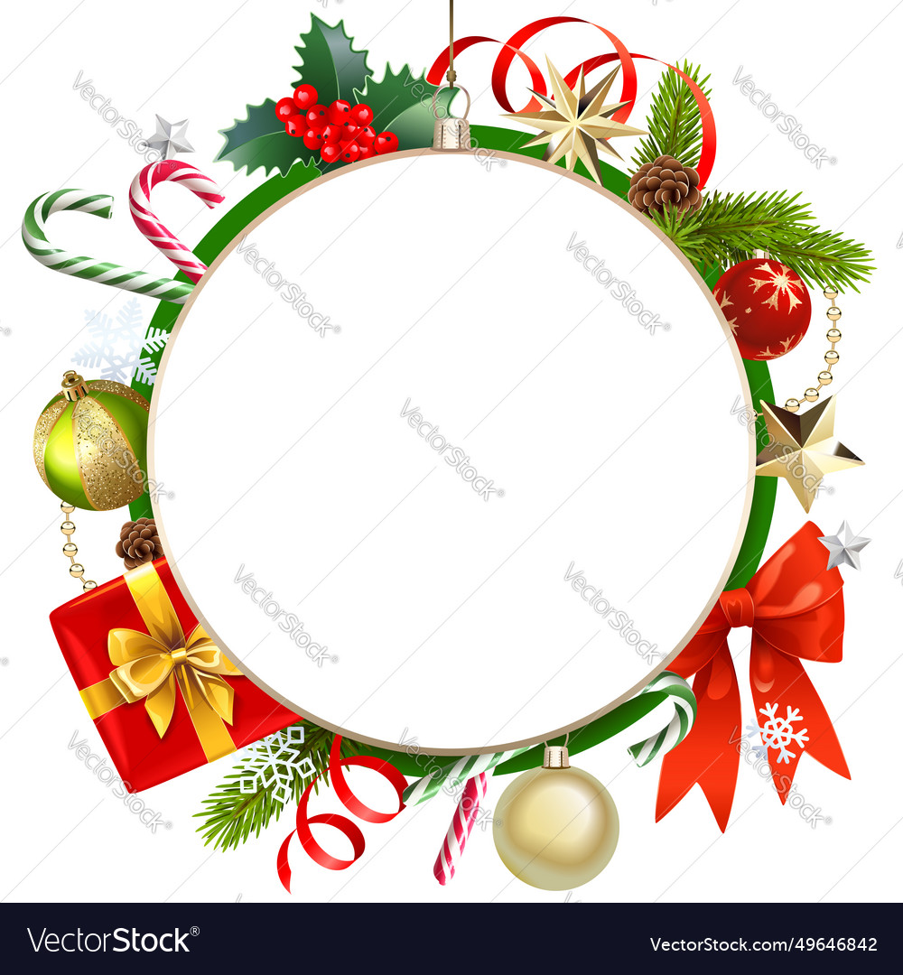 Christmas ball concept with lollipops Royalty Free Vector