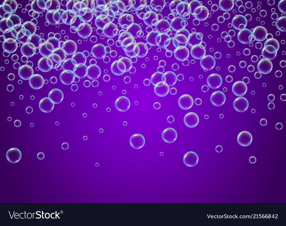 Cleaning foam on gradient background vector image Cleaning foam on gradient background
