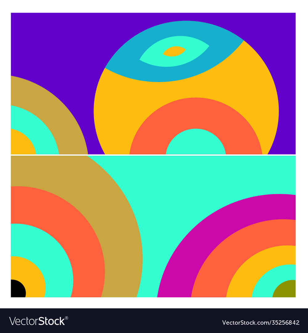 Colorful geometric and curve background pattern